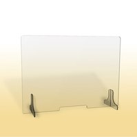 Ochranná clona / přepážka na stůl, 100 x 90 cm, nízký otvor