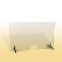 Ochranná clona / přepážka na stůl, 100 x 90 cm, vysoký otvor