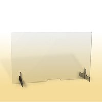 Ochranná clona / přepážka na stůl, 150 x 90 cm, nízký otvor