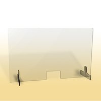 Ochranná clona / přepážka na stůl, 150 x 90 cm, vysoký otvor