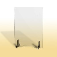 Ochranná clona / přepážka na stůl, 65 x 90 cm, nízký otvor