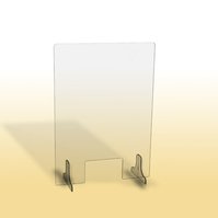 Ochranná clona / přepážka na stůl, 65 x 90 cm, vysoký otvor