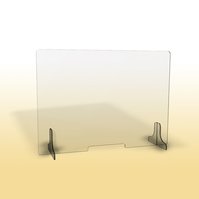Ochranná clona / přepážka na stůl, 90 x 90 cm, nízký otvor