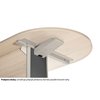 Přídavné desky stolů Cross - Detail podpěry