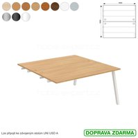 USD A 1600 R Hobis UNI - Stůl pracovní zdvojený řetězící 160 x 160