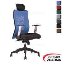 Židle Calypso XL Modrá, podhlavník pevný