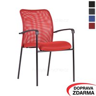 Jednací židle Triton Black červená