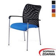 Kancelářská židle s područkami Triton NET modrá